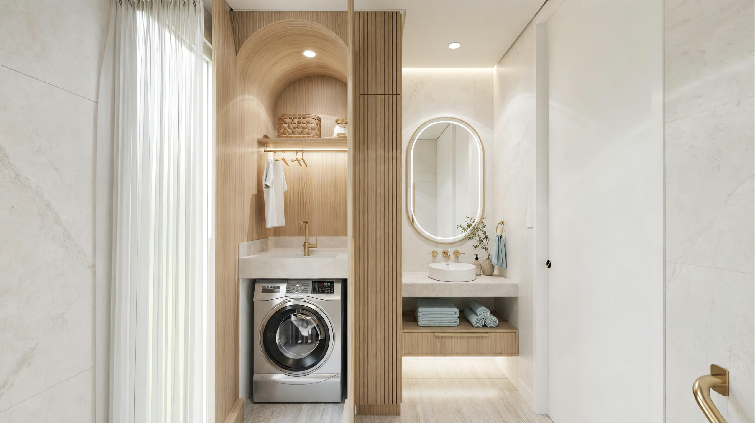 NOMI Kin Coastal Luxe Ensuite & laundry