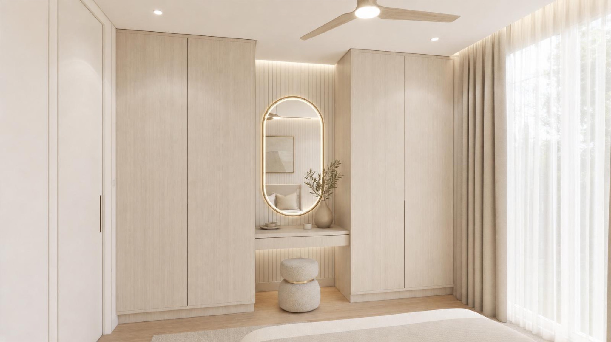 NOMI Kin Elegant Minimalist Dressing wall