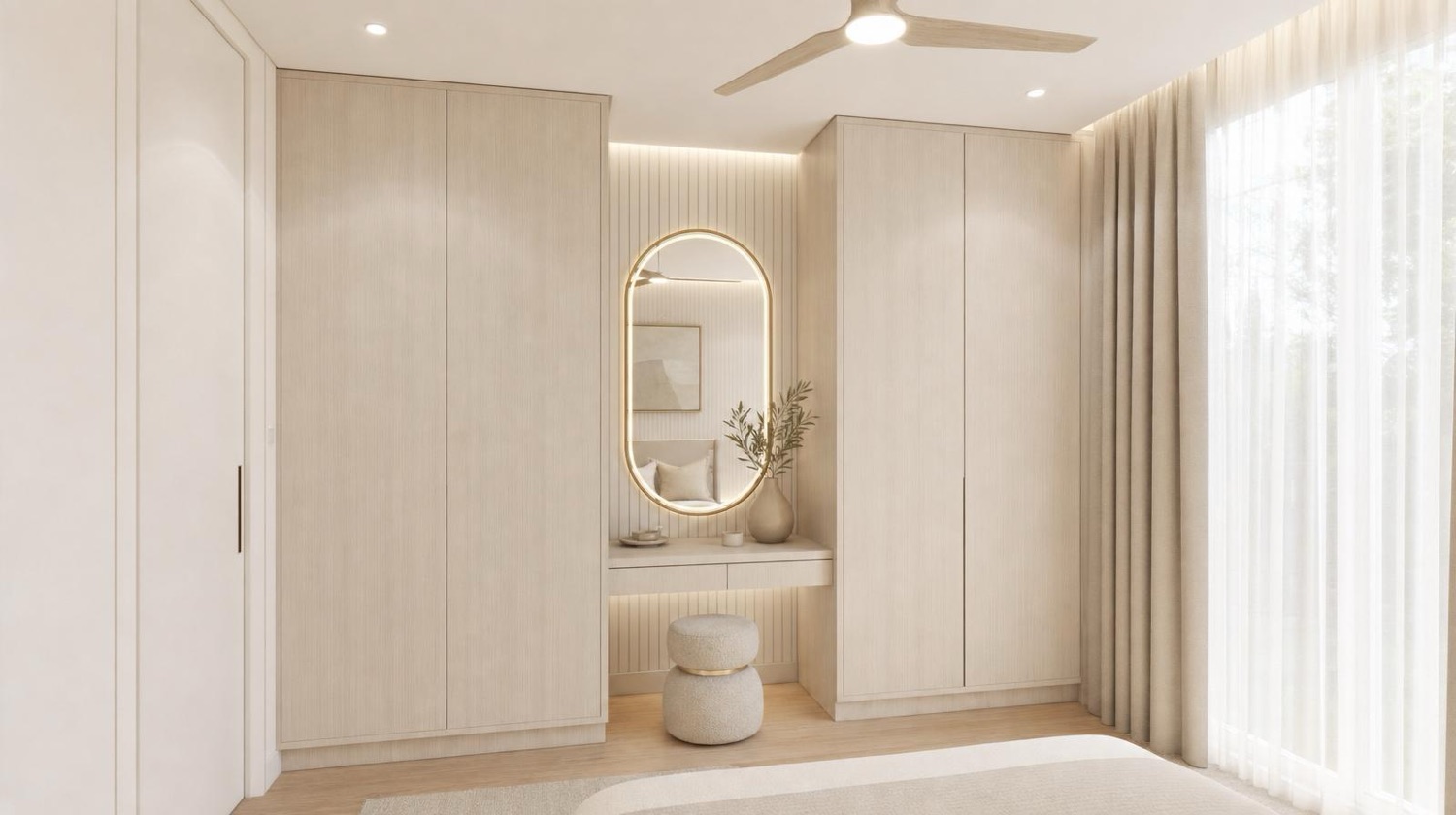 NOMI Elegant Minimalist Dressing wall