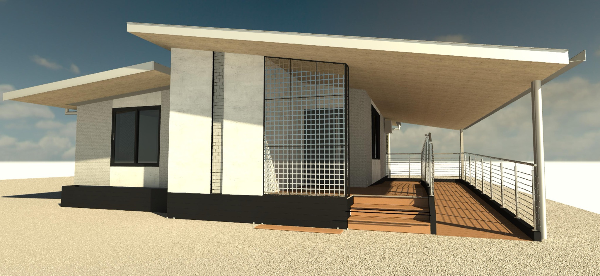 Vivid SDA Accessible entry — ramp and sheltered deck