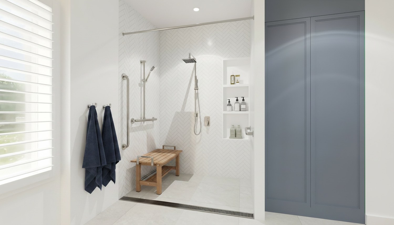 VIVID Hamptons roll-in shower